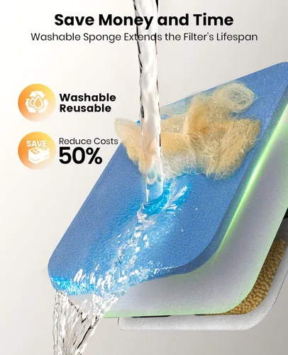 Vista 6 de oneisall 8Set filtros para fuente de agua de perro de acero inoxidable de 10L/2.64 galones
