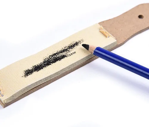 Vista 4 de Sacapuntas de papel de lija, 2 piezas, sacapuntas de papel de lija, puntero de plomo, herramienta de dibujo artístico para adultos, adolescentes