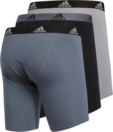 Vista 5 de adidas Calzoncillos tipo bóxer largos de algodón elástico para hombre paquete de 3