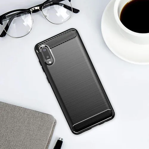 Vista 7 de Osophter Para Samsung Galaxy A02 Caso: Cubierta protectora de goma TPU flexible de absorción de golpes para Samsung Galaxy A02 (negro)