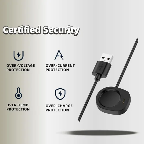 Vista 3 de Cable USB-C para reloj inteligente compatible con Amazfit T-Rex 3 / Balance 2/Helio correa, repuesto de 3.3 pies para reloj inteligente de carga