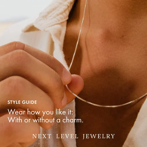 Vista 4 de Auténtica cadena de plata de ley maciza de 1MM-3MM fina y fuerte cadena de plata de ley collar de plata para hombres y mujeres fabricado en Italia