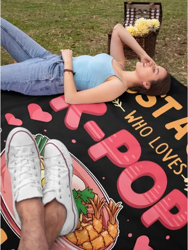 Vista 7 de Manta Personalizada Girl Loves Ramen Súper Suave Ligera Manta Cómoda Esponjosa Edredón para Cama Sofá Todas las Estaciones Cálida 50"x40" Pequeña
