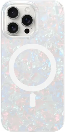 Vista 35 de LONLI Hue - para iPhone 15 Pro Max [Compatible con Magsafe] - Funda de teléfono floral dorada - [Amortiguador de 360°] - Funda de teléfono linda
