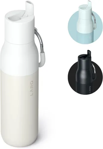 Vista 9 de LARQ Botella con Tapa Flip Top de 17 oz - Botella de Agua Reutilizable y Aislada de Acero Inoxidable con Popote Sin BPA Para Deportes, Gimnasio