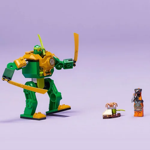 Vista 4 de LEGO NINJAGO Lloyd's Ninja Mech Battle Figura de acción 71757 para niños, niños y niñas a partir de 4 años con figura de serpiente y minifigura