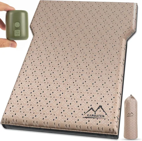 Vista 8 de Colchoneta de aire para SUV, cama de coche para acampar, colchón de camping inflable con bomba de aire, colchón de camping de espuma viscoelástica