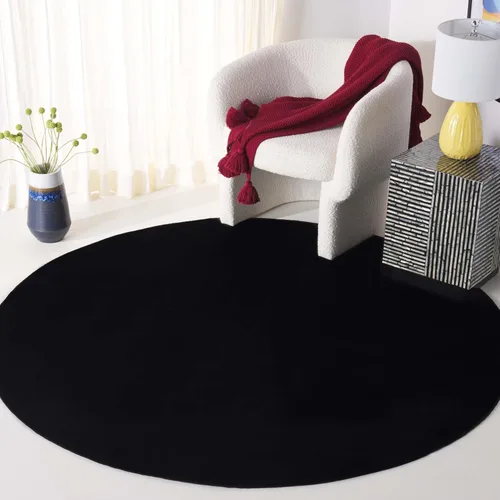 Vista 25 de SAFAVIEH Alfombra lavable, colección de pelo sintético de conejo, 4 x 6 pies, color plateado, antideslizante y fácil de limpiar, pelo grueso ultra