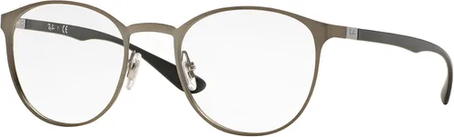 Vista 12 de Ray-Ban Unisex Rx6355 Round Prescription Eyeglass Frames Negro mate en Arista/Demo Lens