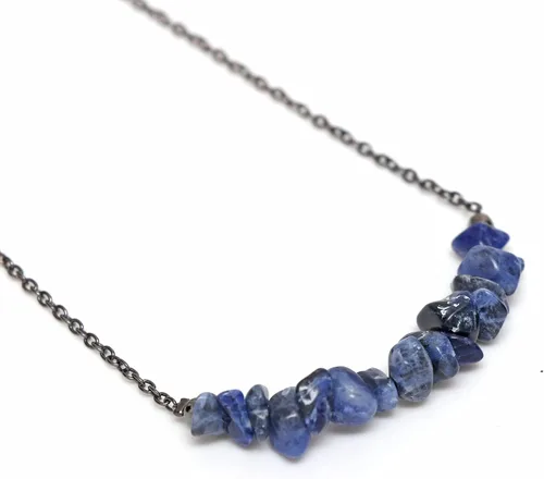 Vista 20 de Gempires - Collar de barra de chips naturales, cristales curativos de energía, regalo de cumpleaños, regalo para ella, joyería de piedras preciosas