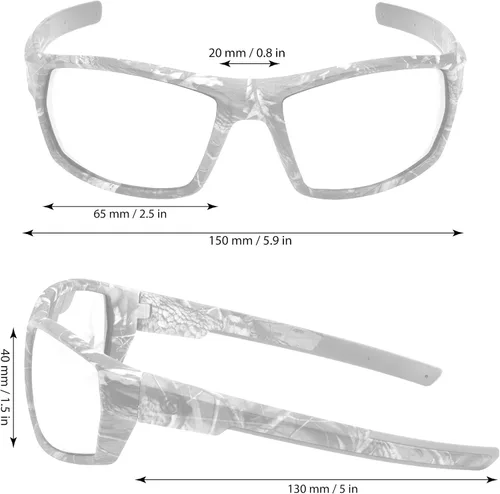 Vista 5 de BRUBAKER Gafas de sol polarizadas de camuflaje para pesca y caza, lentes