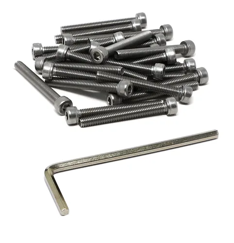 Vista 189 de iexcell Kit de tornillos de cabeza hexagonal de acero inoxidable 304, 100 unidades M2 x 0.157 in, paso de rosca de 0.016 in