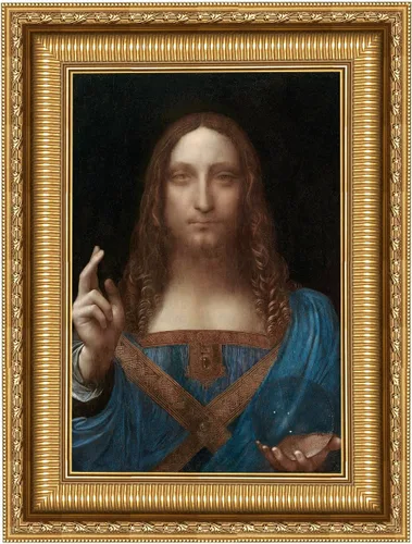 Vista 3 de ELITEART -La Belle Ferronnière por Leonardo DaVinci Reproducción de pintura al óleo Giclée de arte de pared impresiones en lienzo tamaño marcado: 29