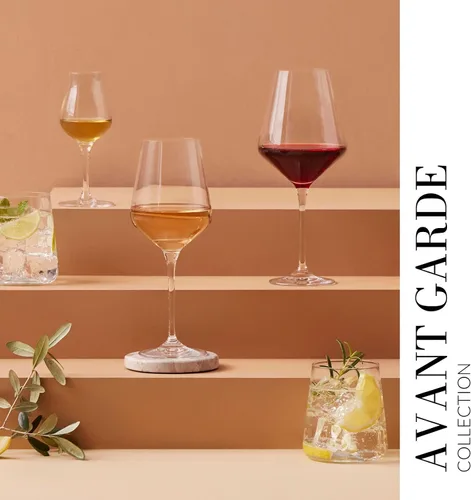 Vista 5 de Krosno - Copas de vino tinto de 4 piezas, 18.6 onzas, colección vanguardista