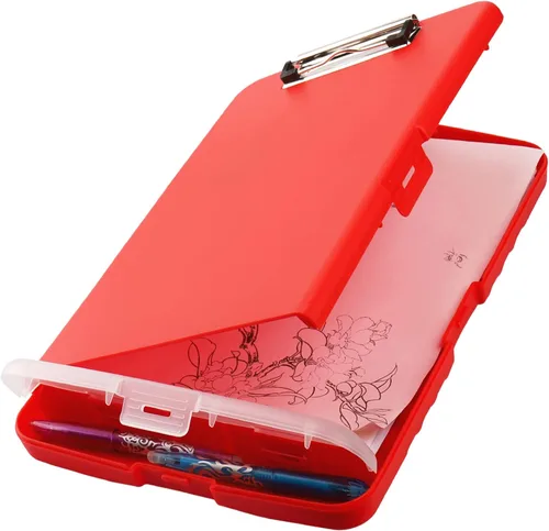 Vista 12 de HWPRATO Organizador de Portapapeles con Almacenamiento Portapapeles Plegable para Enfermería Carpeta de Archivo de Plástico con Estuche de Azul