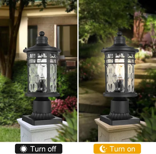 Vista 7 de Darkaway Luces de Poste para Exteriores Postes de Lámpara Iluminación para Exteriores, Luces de Poste de Aluminio Accesorios de Luz para Exteriores