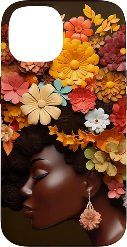 Vista 4 de Black Queen - Carcasa para iPhone 17, diseño de melanina, color negro