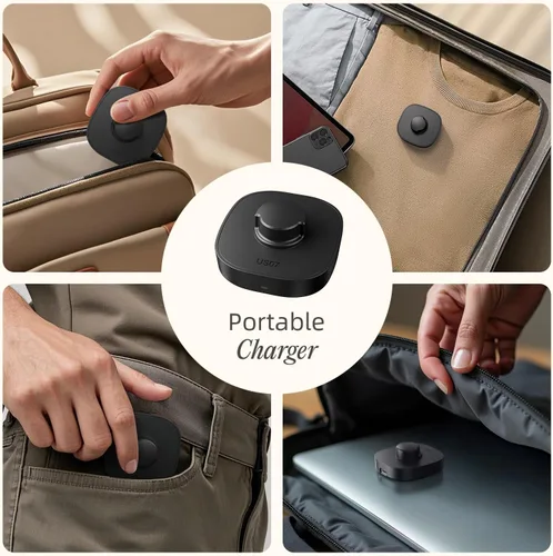 Vista 5 de Anillo inteligente de carga tamaño 7, compatible con cargador Ring Gen3, base de carga rápida y cable USB-C, cargador para Smart Ring (negro)