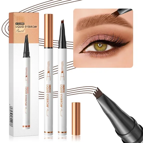 Vista 6 de Yulinlon Q707 - Lápiz de Cejas Preciso de 4 Puntas, Lápiz de Cejas Impermeable de Larga Duración, para Cejas Naturales y Definidas, Fácil de Usar