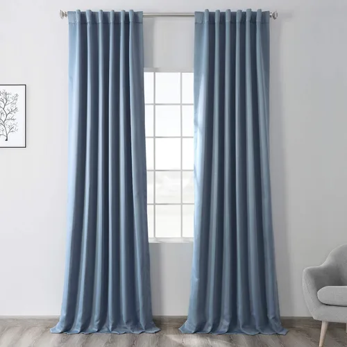 Vista 15 de HPD Half Price Drapes BOCH-171113-84, cortinas sólidas para oscurecer habitación (1 panel), 50 x 84 pulgadas, color beige alabastro