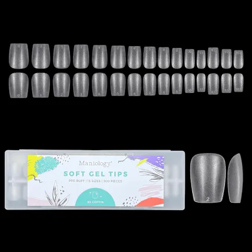 Vista 13 de Maniology Puntas de uñas de cobertura completa para extensión (15 tamaños, 300 piezas), uñas a presión (almendra corta)