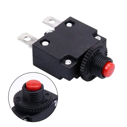 Vista 3 de Interruptores térmicos de 15 amperios, 125/250 V CA 32 V CC, botón de reinicio manual, protector de sobrecarga, interruptor de disyuntor de 15 A