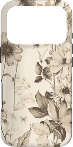 Vista 30 de Aesthetic Minimalist Wildflowers Women Floral Neutral Cream Case for iPhone 17