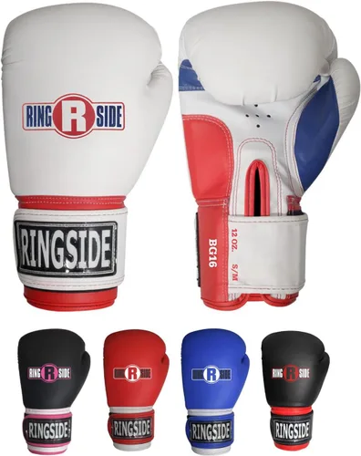 Vista 10 de Ringside Guantes de entrenamiento de boxeo de estilo profesional Kickboxing Muay Thai Gel Sparring Guantes para saco de boxeo Negro/Rosa