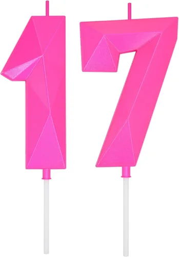 Vista 43 de DERVENTA Vela Grande de Cumpleaños Número 3D Verde Luminoso de 3.7 Pulgadas Celebración de Fiesta Aniversario Decoración Adorno para Pastel 1 Pieza