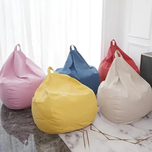 Vista 2 de Koolouispoper Funda para sofá grande y pequeña sin relleno, de tela de lino, puf, puff para sala de estar, dormitorio, tatami