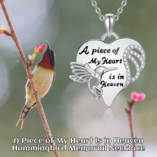 Vista 6 de Collar conmemorativo de alas de ángel de plata de ley 925, collar conmemorativo con colgante de ala de ángel, regalo conmemorativo en memoria de un