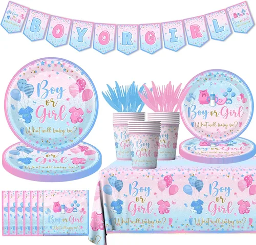 Vista 11 de Decoración de baby shower de calabaza, 142 piezas, una dulce pequeña calabaza está en camino, camión floral azul para niños, mantel desechable