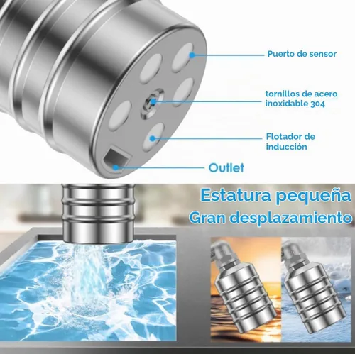 Vista 3 de Válvula de flotador automática de acero inoxidable 304, control de nivel de agua completamente automático, de 1/2 a 3/4 pulgadas para tanques
