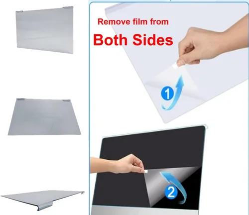 Vista 2 de VizoBlueX Protector de pantalla de TV de 77 pulgadas contra luz azul y daños. Escudo de protección y filtro anti-luz azul que bloquea UV para LCD
