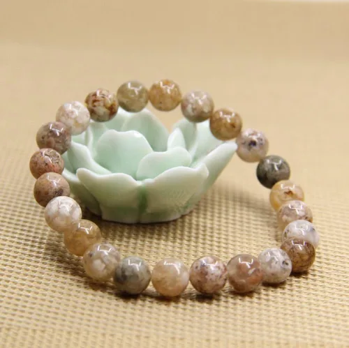 Vista 141 de Amandastone Pulsera elástica de cuentas redondas de 0.315 in con piedras preciosas naturales de 7 pulgadas