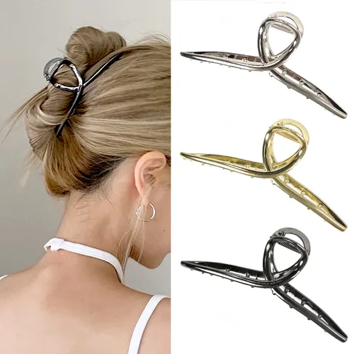 Vista 20 de Pinzas para el cabello grueso, paquete de 4 pinzas de gelatina extra grandes para mujeres, accesorios para el cabello de 4.75 pulgadas para mujeres