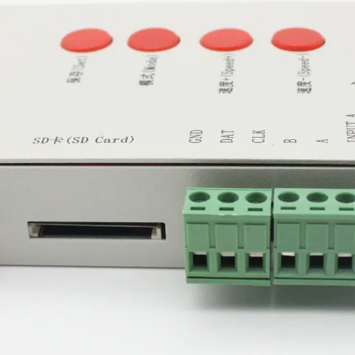 Vista 5 de Controlador LED RGB DC5V-24V T1000S Tarjeta SD WS2801 WS2811 WS2812B LPD6803 LED 2048 Pixeles Controlador