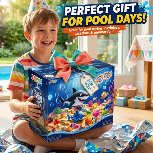 Vista 9 de JoyX - Juego de 35 piezas de juguetes de buceo para piscina con cubos LED, gafas y bolsa de transporte Glow-in-the-dark toys, 5 LED light-up