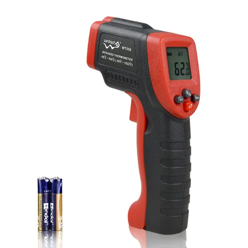 Vista 7 de Wintact Pistola de temperatura con termómetro infrarrojo, superficie digital sin contacto, pistola de temperatura de calor láser para cocina