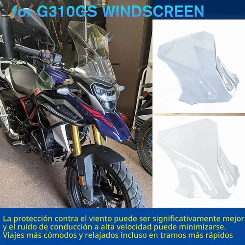 Vista 3 de Protector de parabrisas compatible con BMW G310GS Parts 2017-2026 Transparente