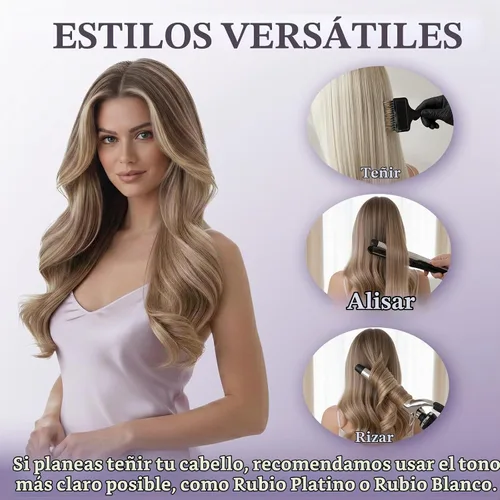 Vista 8 de Full Shine - Extensiones invisibles de cabello con alambre de 12 pulgadas