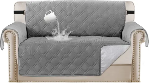 Vista 15 de Turquoize Fundas de sofá 100 % impermeables para perros, mascotas, protector de sofá impermeable antideslizante para 1 cojín, protector de muebles