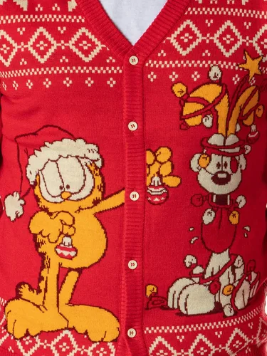 Vista 7 de Garfield Odie and Garfield - Cárdigan de punto con botones para hombre
