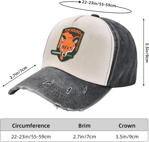 Vista 4 de Foxhound Special Forces Group Gorra de béisbol para mujer, gorra de béisbol para hombre, lavable y ajustable