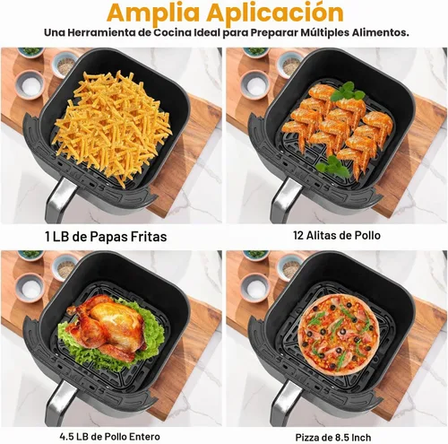 Vista 8 de Sartén para freidora de aire para olla instantánea Vortex Plus 6 en 1, horno freidora de aire de 4 cuartos de galón, 7.5 x 7.5 pulgadas, piezas