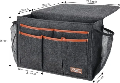 Vista 3 de Zafit Organizador de mesita de noche, organizador de almacenamiento de mesita de noche, organizador de mesita de noche, organizador para revistas