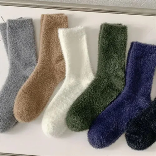 Vista 3 de TRENIS Men Women Winter Thicken Warm Pure Color Casual Socks