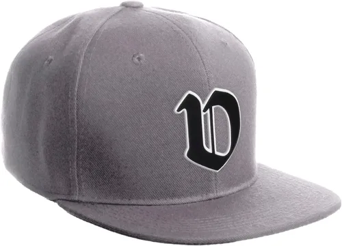 Vista 1036 de Daxton Gorra clásica con visera de billete plano con letras del alfabeto inglés antiguo de la A a la Z