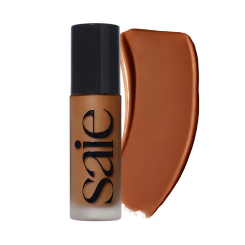 Vista 13 de Saie Glowy Super Skin Tint Base Líquida - Base Sin Peso + Luminosa con Cobertura Media Ligera - Maquillaje Facial Hidratante + Suero para el Cuidado
