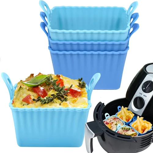 Vista 9 de Koluti Paquete de 12 tazas de silicona antiadherentes para magdalenas, moldes reutilizables para cupcakes con doble asa, libres de BPA, mini